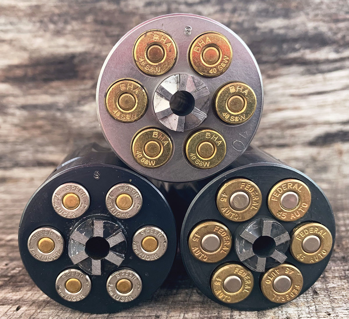There’s a lot of steel between those chambers, allowing for “Ruger Only” loads for traditional semiautomatic cartridges.